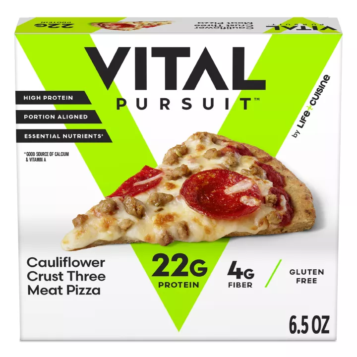 Pizza de carnes con base de coliflor (pz)