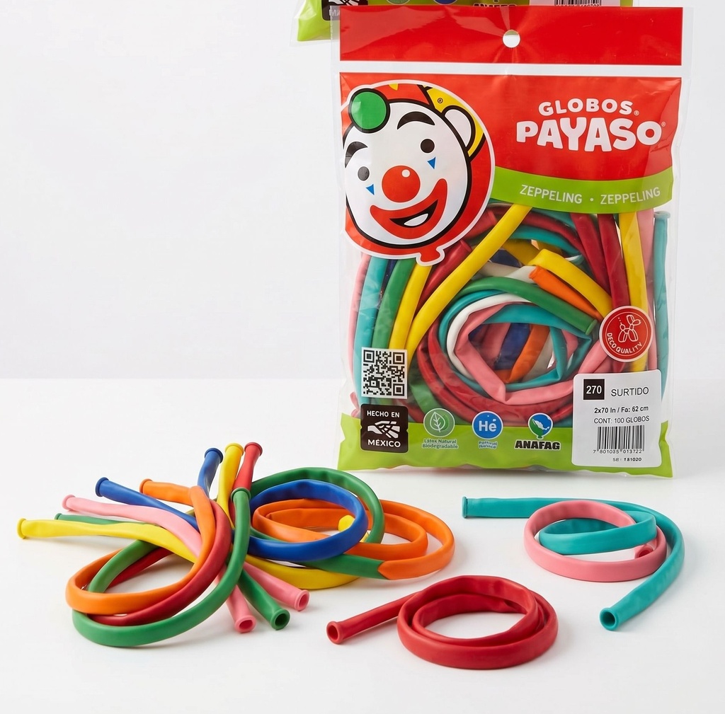Globo Largo Mágico Surtido (100 PZ) 